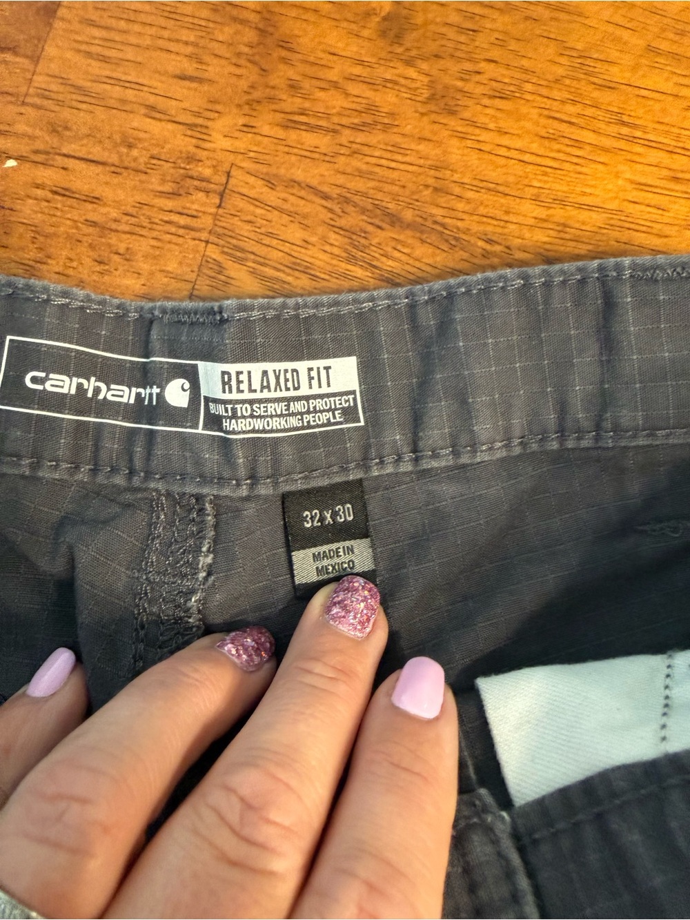 Carhartt Relaxed Fit Ripstop Cargo Pants Dark Gray 32x30 Force Work Pant - Picture 4 of 12